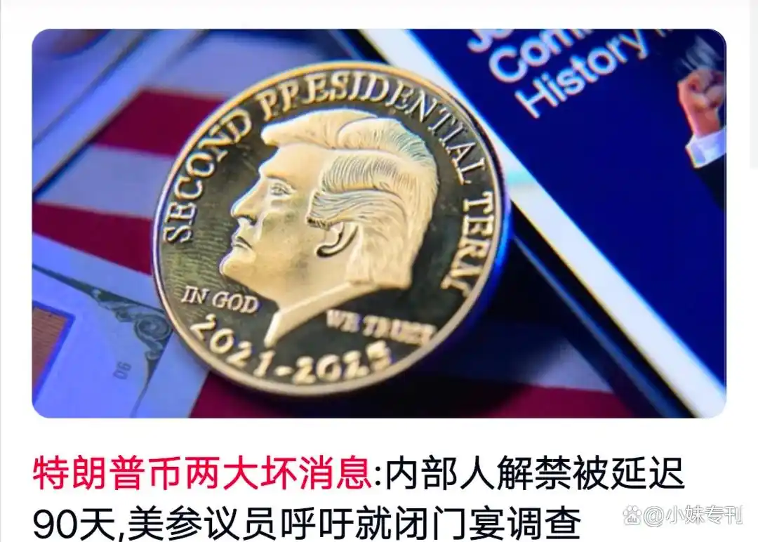 特朗普币面临监管调查风险与投资者信任危机，折射权力资本捆绑